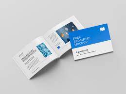 Download Free Binding Landscape Brochure Mockup Free Mockup