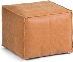 Maybe you would like to learn more about one of these? Amazon Com Simplihome Brody Square Pouf Footstool Upholstered In Distressed Brown Faux Leather For The Living Room Bedroom And Kids Room Transitional Modern Furniture Decor