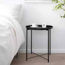 Gladom Black Tray Table 45x53 Cm Ikea Tray Table Ikea Side Table Black Side Table
