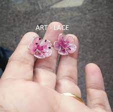 Sakura Stud Earrings Cherry Blossom Earrings For Women Etsy Stud Earrings Flower Earrings Studs Valentines Gifts For Her