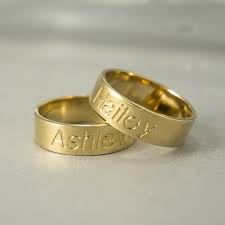 Custom Engraved Band Ring For Women Custom Name Ring For Mom Etsy Personalized Gold Rings Gold Initial Ring Gold Rings