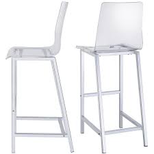 Shop Melaney Art Deco Sleek Design Clear Acrylic Bar Stools Set Of 2 Overstock 10883313 Set Of 2