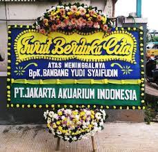 Florist jakarta, bunga rangkaian 24 jam, gratis ongkir Karangan Bunga Turut Berduka Cita Dari Pt Jakarta Akuarium Indonesia Hartini Florist