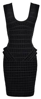 Me Likey A Lot Summer Black Textured Peplum Bandage Dress Pretty Outfits Celeb Boutique Little Black Dress