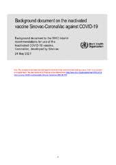 On april 1st, 2021, the third phase of a coronavac® bulk production manufacturing facility was completed and began operations, allowing the annual production capacity to exceed 2 billion doses. Background Document On The Inactivated Vaccine Sinovac Coronavac Against Covid 19