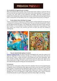 And the left is the logical, objective and methodical side. The Top Benefits Of Jigsaw Puzzles For Adults By Premiumpuzzles Issuu