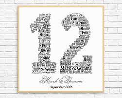 That's because, at this point in your romance, many husbands and wives find married life to be smoother than ever. Personalized 12th Anniversary Gift Word Art Printable Art Etsy 12th Anniversary Gifts Unique Anniversary Gifts 12th Anniversary