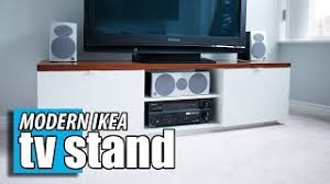 This modern tv stand is not just for your tv. Ikea Byas Tv Stand Diy Wood Transformation Hack Youtube