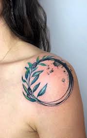 Yeliz Ozcan Olive Branch Tattoo Olive Tattoo Branch Tattoo Round Tattoo