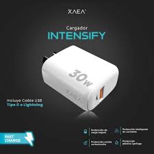 CARGADOR XAEA INTENSIFY MOD600 30W 1 USB + 1 USB C (SIN CABLE)