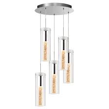 Bubble Flow Crystal Glass 5 Light Pendant Pendant Lighting Modern Pendant Lamps Glass Pendant Light