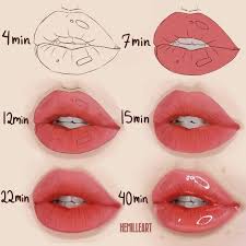 How To Draw Easy Digital Art Sky Rye Design Lips Drawing Digital Art Tutorial Easy Drawings