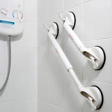 Symple Stuff Bathroom Products Plastic 78cm Suctioned Grab Bar Grab Bars In Bathroom Grab Bars Folding Shower Chair