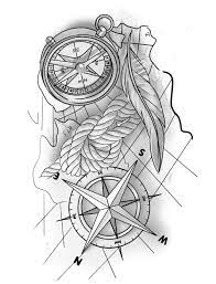 Compass Tattoo Stencil Compasstattoostencil Nautical Tattoo Sleeve Half Sleeve Tattoos Drawings Map Tattoos