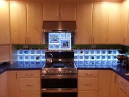 kitchen backsplash with art glass tile