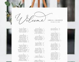 Welcome Wedding Seating Chart Template Table Chart