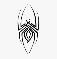 A black widow spider is segregated from the other by a red mark that it has upon its body. Black Widow Clipart Tribal Tribal Spider Tattoo Designs Png Image Transparent Png Free Download On Seekpng