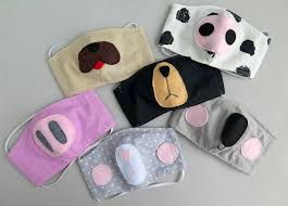 Animal Face Protection Mask For Kids Teddy Bear Puppy Etsy In 2020 Mask For Kids Face Masks For Kids Face Protection Mask