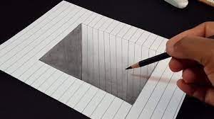 To draw a see through 3d box, all you'll need is a pencil and paper. Easy Trick Art How To Draw 3d Square Hole With Pencil 3d Drawing For Kids Pencil Drawings For Beginners 3d Drawings 3d Pencil Art