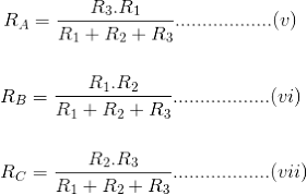 R1, r2, r3 are the star connected resistances as mentioned in the figure. Star To Delta Conversion Transformation Diagram Formula