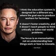 The modern education system is making children like cogs. Everyone has a  different aptitude but instead of nurturing the unique and innate skills we  are trying to fit everyone in the same