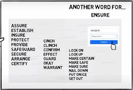 The microsoft word application includes a number of handy tools to improve your writing skills. Another Word For Ensure Improve Your Vocabulary Words English Vocabulary