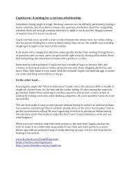 Signing up is also very convenient because it takes less than five minutes to sign up and create an account. Cupid Com Online Dating