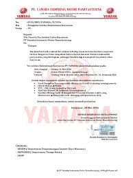 Saya mengajukan surat lamaran untuk bergabung menjadi digital marketing pada pt. Contoh Surat Lamaran Pekerjaan Pt Yamaha Music Contoh Surat Cute766