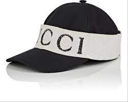 Gucci Black Rare Gabardine Headband Baseball Cap Logo Large 2g730 Hat Gucci Black Logo Black Cap Logo
