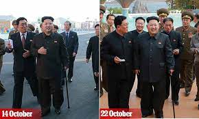 Kim jong un looks significantly thinner in new propaganda video. Kim Jong Un Looks Bloated Days After He Appeared Slimmer Daily Mail Online