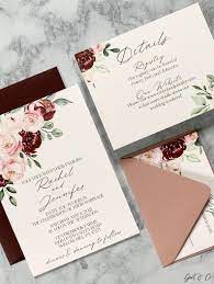 Burgundy And Blush Watercolor Floral Wedding Invitation Etsy In 2021 Peach Wedding Invitations Red Wedding Invitations Watercolor Floral Wedding Invitations