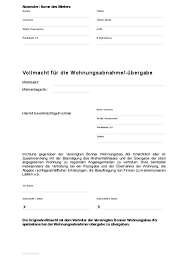 Mit der miete einer wohnung kommen auf vermieter und mieter verschiedene pflichten und rechte zu. Vollmacht Fur Die Wohnungsabnahme Ubergabe