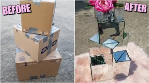 Diy Dollar Tree Budget Z Gallerie Look Mirrored End Side Coffee Table Pedestal Home Decor Diy Dollar Tree Decor Dollar Tree Diy Crafts Dollar Tree Crafts