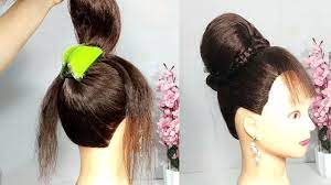 Latest Juda Hairstyle Using Clutcher With Trick Juda Hairstyle New Hairstyle Hairstyles Watch Video Clutcher New Hair Hair Styles Bridal Hair Buns