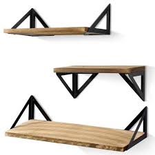 Etageres Flottantes Murales Etageres Murales En Bois Rustique Ensemble De 3 Pour Chambre Salle De Bains Salon Cuisine Idees De Meubles Idee Deco Buanderie Meubles Faits Maison