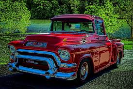 Image result for Red 1955 Truck