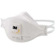 3m disposable particulate flatfold respirators mask aura comfort design