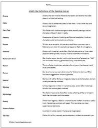Match The Reading Genres Reading Genres Book Genres Genres