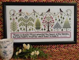Linen of your choice with dmc floss. Rosewood Manor Music Amongst The Trees Cross Stitch Pattern 123stitch