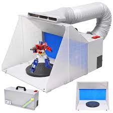 Portable Hobby Airbrush Paint Spray Booth Kit Exhaust Filter Extractor Set Model 637509456283 Ebay
