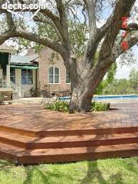 Deck Steps Wish I Could Do This Around Our Big Old Tree Playgroundbackyardlandscaping Deck Around Trees Backyard Large Backyard Landscaping