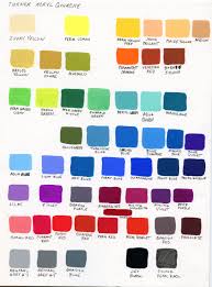 my color chart as a beginner turner acryl gouache in 2019