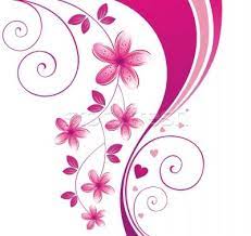 Pink Floral Flower Border Photo Stock Vector Illustration Pink Flower Floral Background Floral Background Vector Flowers Pink Flowers