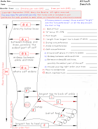 Shoe Size To Foot Measurements Chart For Socks From Crazy