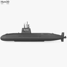 3d Model Of Oyashio Class Submarine Us Navy Ships 3d Model Model Ships