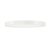 Ara 9" Round LED Flush mount in White