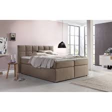 Exklusive designerbetten im kompletten paket mit matratze und lattenrost. Boxspringbett Bea 200x220 Cm Beige Grau H2 H3