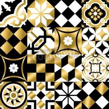 Weitere ideen zu zementfliesen, fliesen, restaurant interieur. Gold Vintage Patchwork Nahtlose Muster Mit Traditionellen Fliesen Fototapete Fototapeten Portugiesisch Nahtlose Muster Flickwerk Myloview De