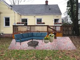 Simple stone patio and chair ideas. Adding A Diy Paver Patio To The Backyard Live Free Creative Co