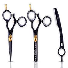 Using the razor to thin hair is not something new. Buy Professional Hair Cutting Scissors For Barber Supplies With Barber Case Hair Razor Thinning Shears Complete Hair Cutting Kit Barber Scissors Hair Shears With Fine Screw Adjustment By Forgica Online In Turkey